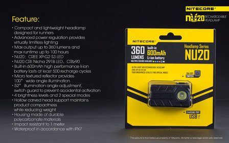 NITECORE NU20 Hoofdlamp