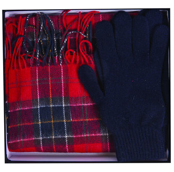 BARBOUR SCARF AND GLOVE GIFT BOX