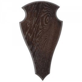 Oak Deer Trophy Plate 36x20 cm Dark