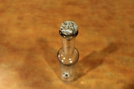 6 Kristal Glazen met fles meest gebruikt voor Grappa drank