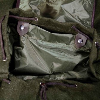 Sac &agrave; dos de chasse silencieux en loden de luxe vert- WAIDMANN