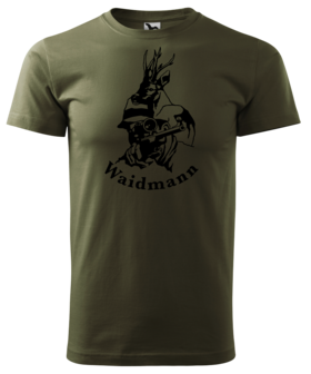 Waidmann T-Shirt Naturel Gr&uuml;n - Logo