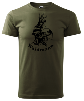 Waidmann T-Shirt Naturel Groen - Logo