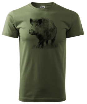 Wildschwein T-Shirt Grun - Logo