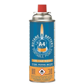 A4 Butane Battery 220g Gaspatroon / Gas cartridge BS0136