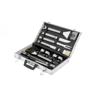 BBQ Set in Aluminium Koffer 21-delig