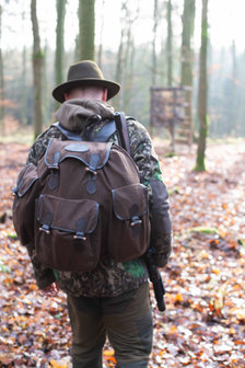 Sac &agrave; dos de chasse silencieux en loden de luxe marron - WAIDMANN