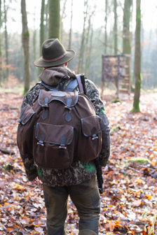 Sac &agrave; dos de chasse silencieux en loden de luxe marron - WAIDMANN