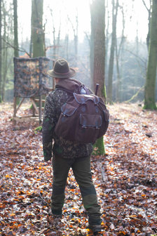 Sac &agrave; dos de chasse silencieux en loden de luxe marron - WAIDMANN