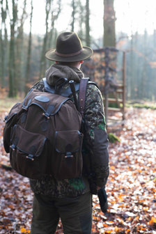 Luxe Loden Geruisloze  Jacht Rugzak Bruin - WAIDMANN