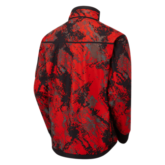 SHOOTERKING Damen Softshell Jacke wendbar Forest Mist Camouflage Rot / Weiden gr&uuml;n