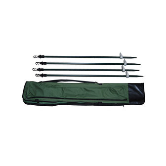 Verstelbare aluminium Stokken/Poten 90-180 cm voor camouflagenet 4 stuks