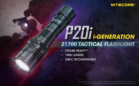 Nitecore P20i Tactische Led Zaklamp Oplaadbaar