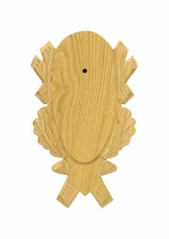 Oak Deer Trophy Plate 4 - 21x12 cm Hell