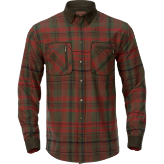 H&auml;rkila Pajala Shirt - Red autumn check