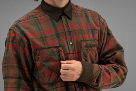 H&auml;rkila Pajala Shirt - Red autumn check