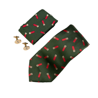Stropdas, Zakdoek & Manchetknopen Cadeau-set Hagel patroon motief - JACK PYKE