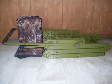 Opvouwbare aluminium aanzit ladder + Achter poten voor vrijstaand (31135 + 31746)