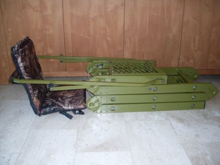 Opvouwbare aluminium aanzit ladder + Achter poten voor vrijstaand (31135 + 31746)