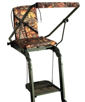 Opvouwbare aluminium aanzit ladder + Achter poten voor vrijstaand (31135 + 31746)