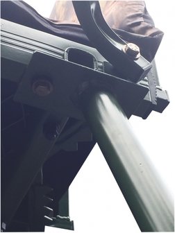 Opvouwbare aluminium aanzit ladder + Achter poten voor vrijstaand (31135 + 31746)