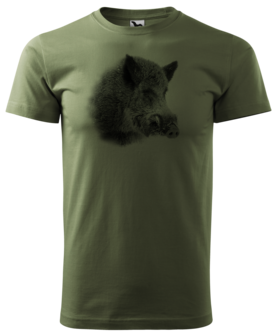 Wild Zwijn T-Shirt Groen - Logo 1