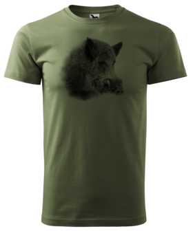 Wild Zwijn T-Shirt Groen - Logo1