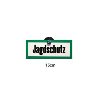 Auto raam plaatje &#039;Jagdschutz&#039;