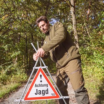 Warndreieck &quot;Achtung Jagd&quot;