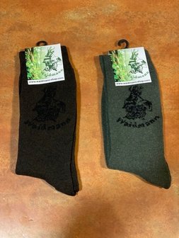 Chaussettes d&#039;hiver vertes et noires Waidmann