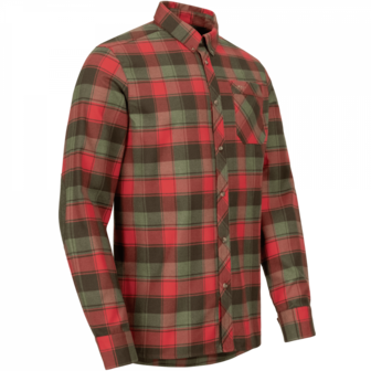 Blaser Flanellen Hemd Theodor Red/Dark Green Checkered