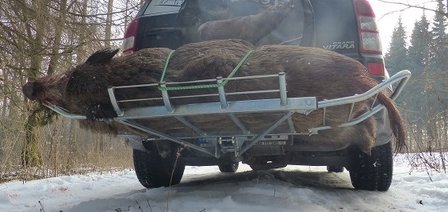 Hecktr&auml;ger verzinkt mit Schnellkupplung abklappbar