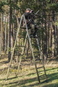 Vrijstaande Verplaatsbare hoogzit / aanzit ladder 2 Personen 2,00 m