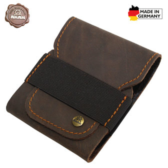 Kogelpatronen mapje van Buffel-Leder, 5 Kogelpatronen kal. 6,5 mm - 9,3 mm - AKAH