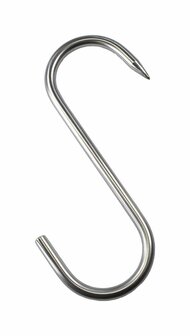 Vleeshaak S-Haak 200/9mm roestvrij RVS staal