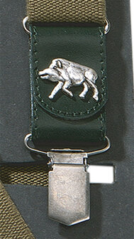 Suspenders with leather Wild Boar