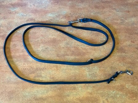 Leather Dog Leash 3-Piece Black
