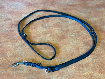 Leather Dog Leash 3-Piece Black