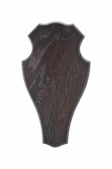 Plateau troph&eacute;e Cerf ch&ecirc;ne fonc&eacute; 45 x 24 cm