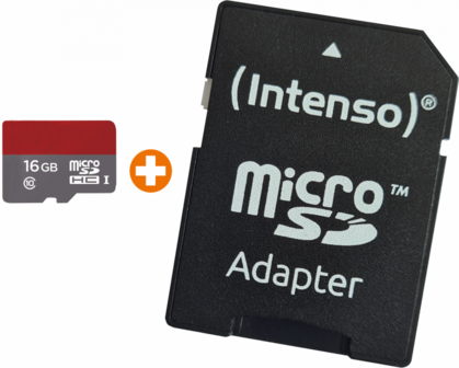 SD Kaart + SD adapter - Geheugenkaart 8, 16 of 32 GB