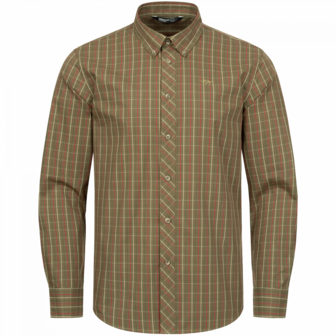 Chemise Blaser Tristan Olive/Carreaux Rouges