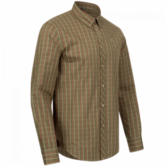 Chemise Blaser Tristan Olive/Carreaux Rouges