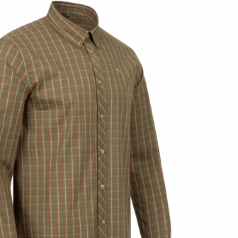 Chemise Blaser Tristan Olive/Carreaux Rouges