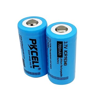 Oplaadbare Batterij ICR16340 (CR123A) 700mAh 3.7V - PKCELL TARGET SPORTS