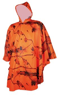 TREELAND Regenponcho 100% waterdichte sterke coating - camouflage orange