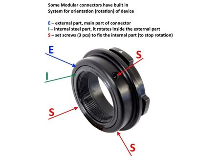 Rusan Modulaire adapter (Bajonettverschluss) &ndash; MAR Connector f&uuml;r alle Vorsatz Ger&auml;te