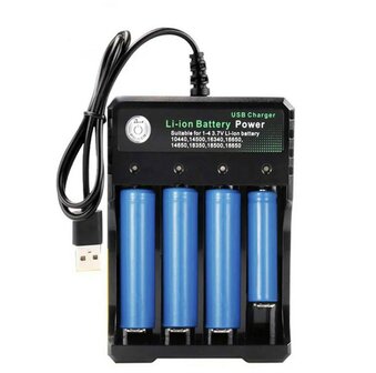 Batterij oplader 4-Slots Smart Charger BMAX