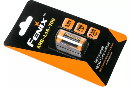 Fenix ARB-L16-700 Oplaadbare Li-Ion 16340 / RCR123A / CR123A Batterij 700mAh 3.6V