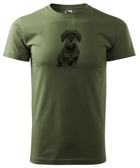 Teckel T-Shirt Groen - Logo