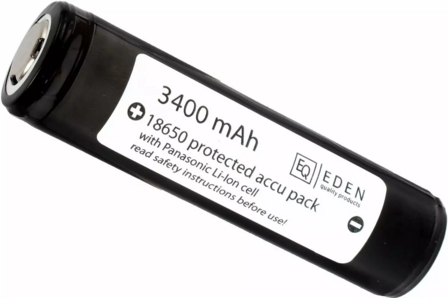 EDEN 18650 Batterij / accu 3400 mAh protected Oplaadbaar